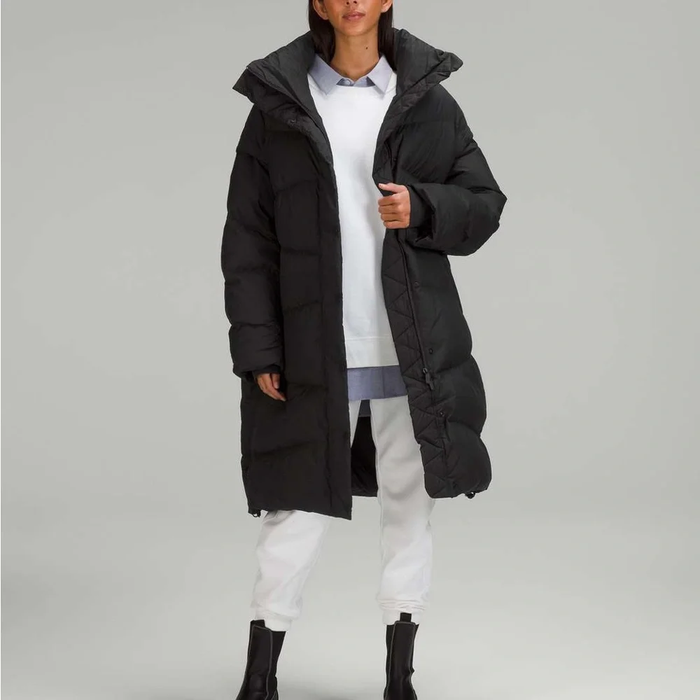 Lululemon Black Long Oversized Down Jacket Size M/L NWT
